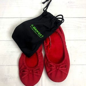 Bendables Travel Flats Red 5/6